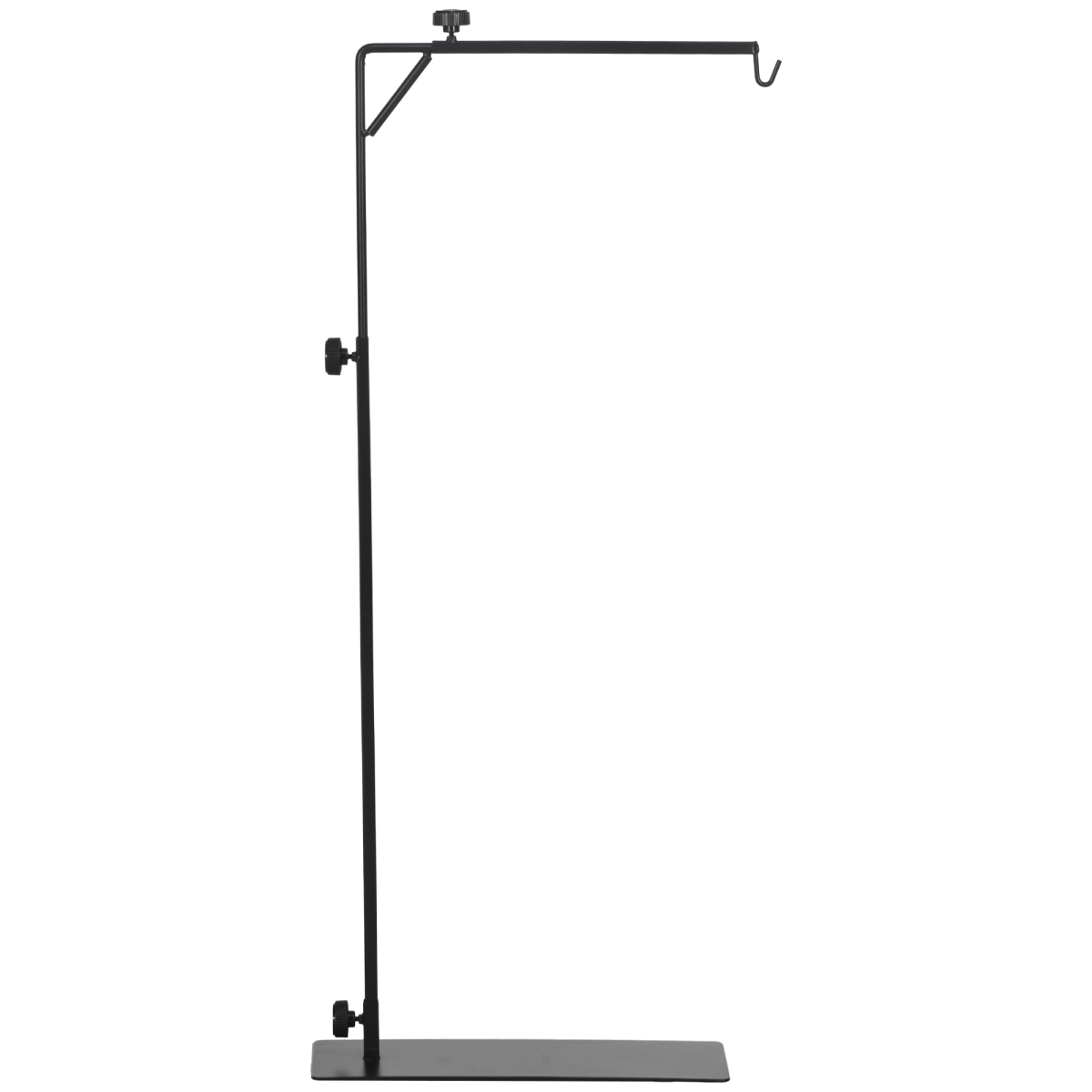 PawHut Adjustable Reptile Lamp Stand with Steel Base & Hook