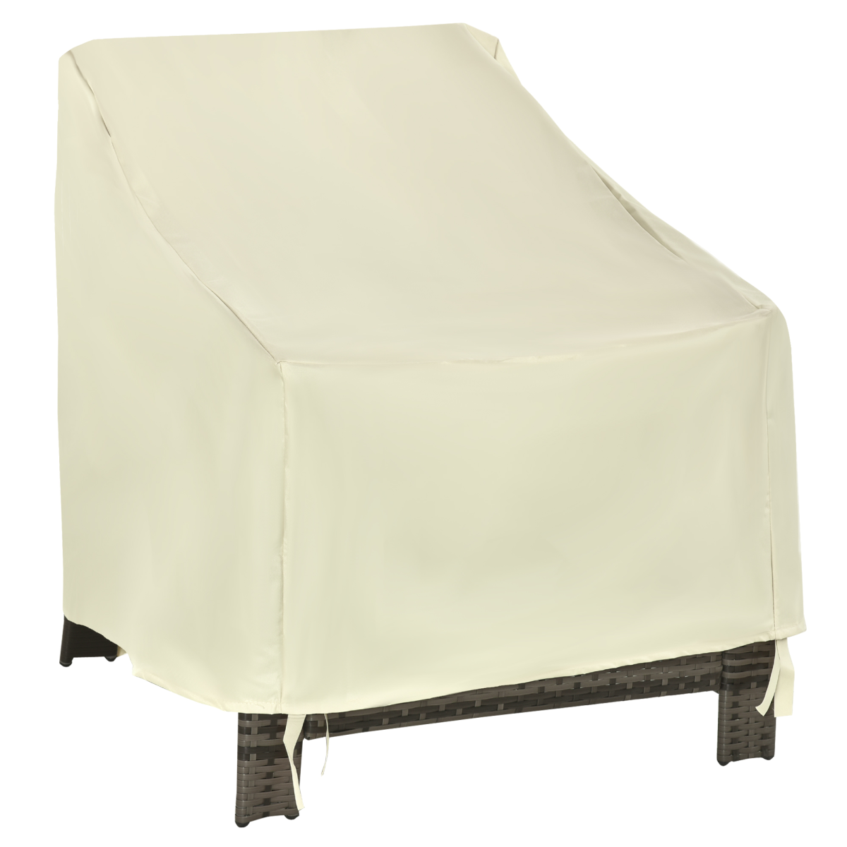 Outsunny Waterproof Oxford Patio Furniture Cover for Single Chair, Beige