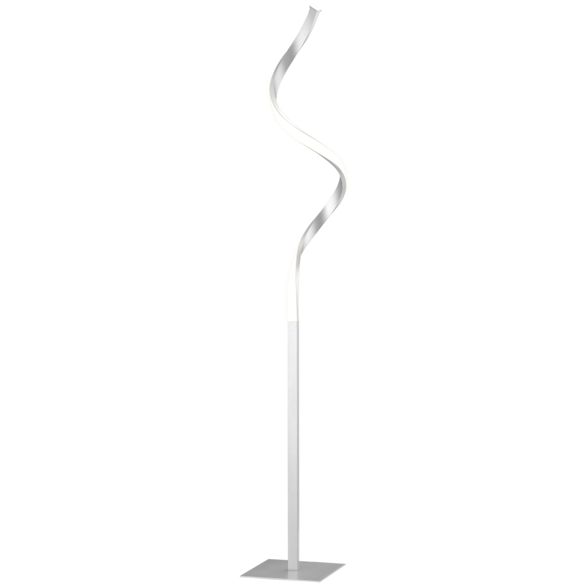 Spiral Floor Lamp, 3 Colour Temperature LED Standing Lamp, Silver