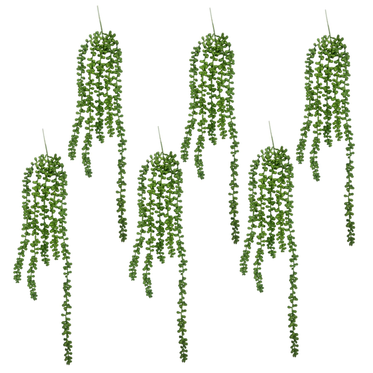Leaf Pack of 6 x 70cm Artificial Hanging Fern Foliage