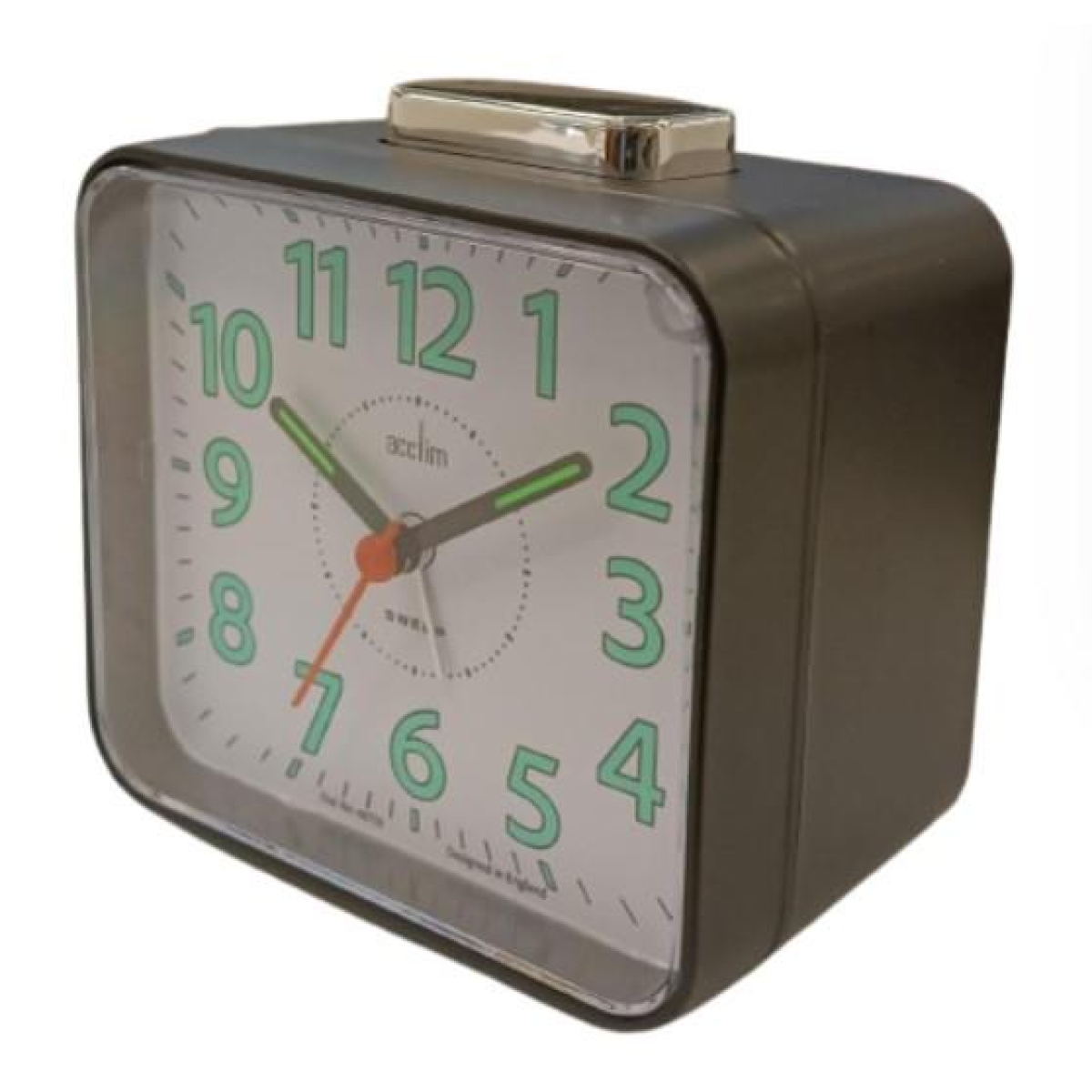 Acctim Parker Midi Contemporary Bedside Alarm Clock with Snooze, Light and Silent Sweep - Black