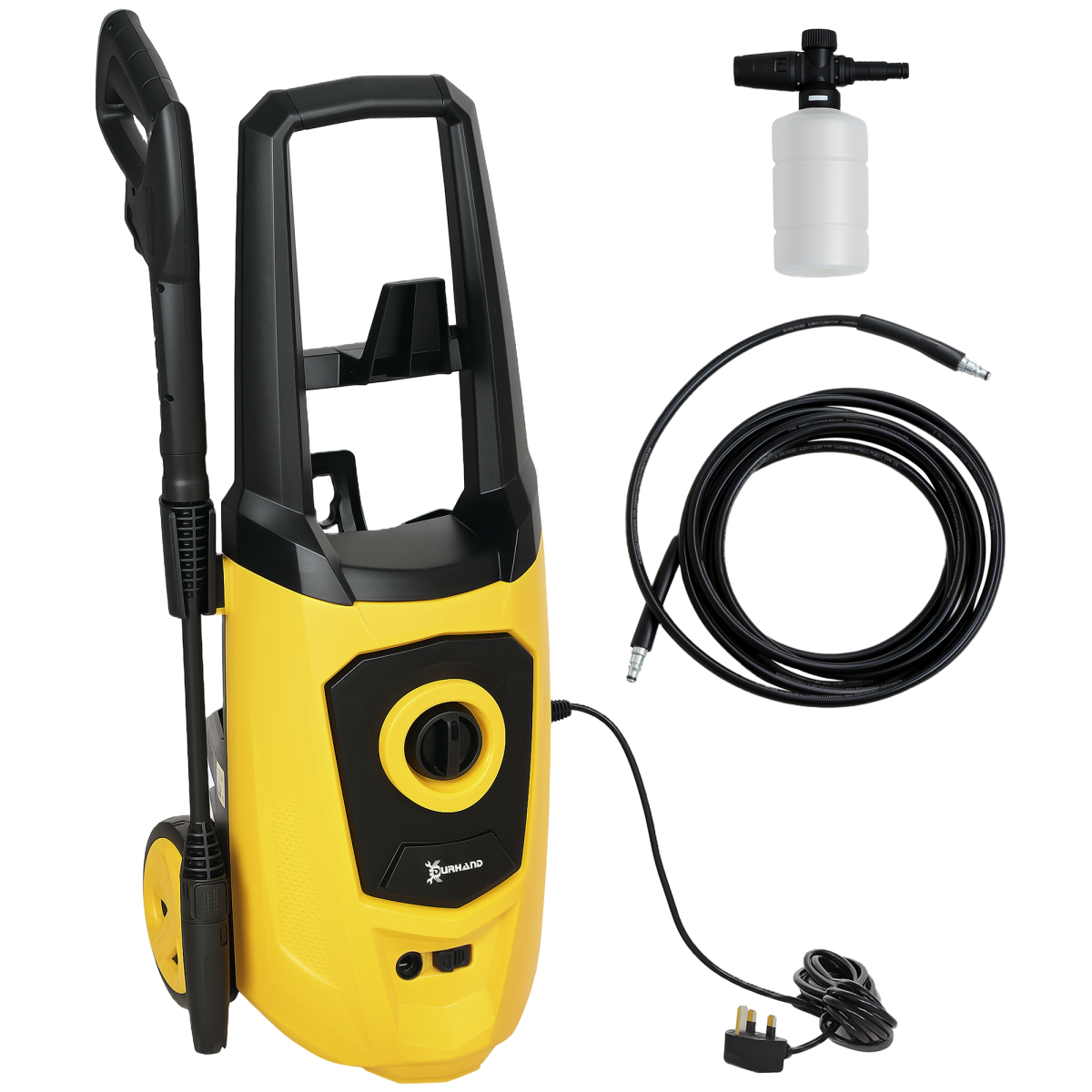 DURHAND 1800W Electric Pressure Washer, 150 Bar, 510 L/h