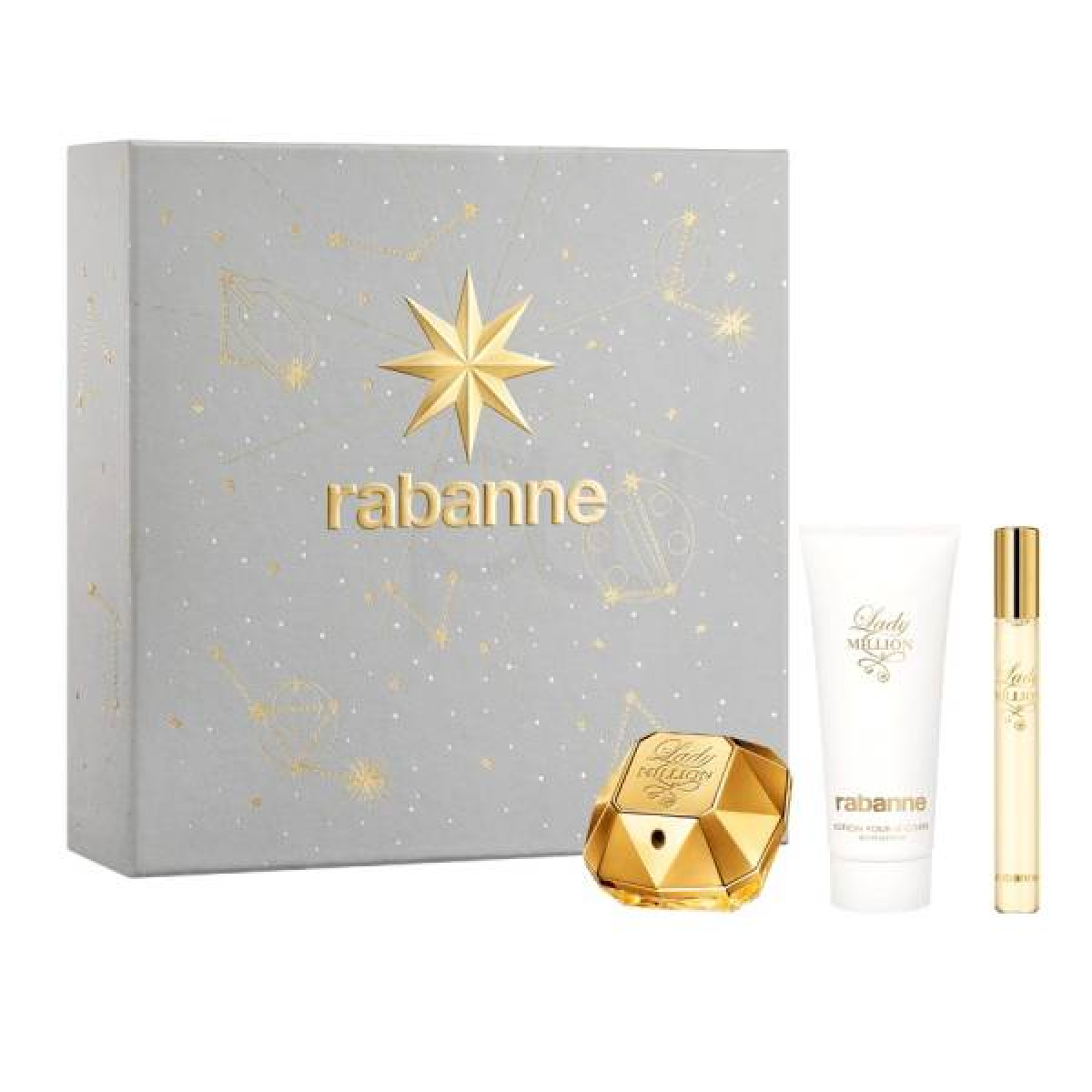 Paco Rabanne Lady Million Gift Set 50ml EDP, Body Lotion 100ml, 10ml EDP