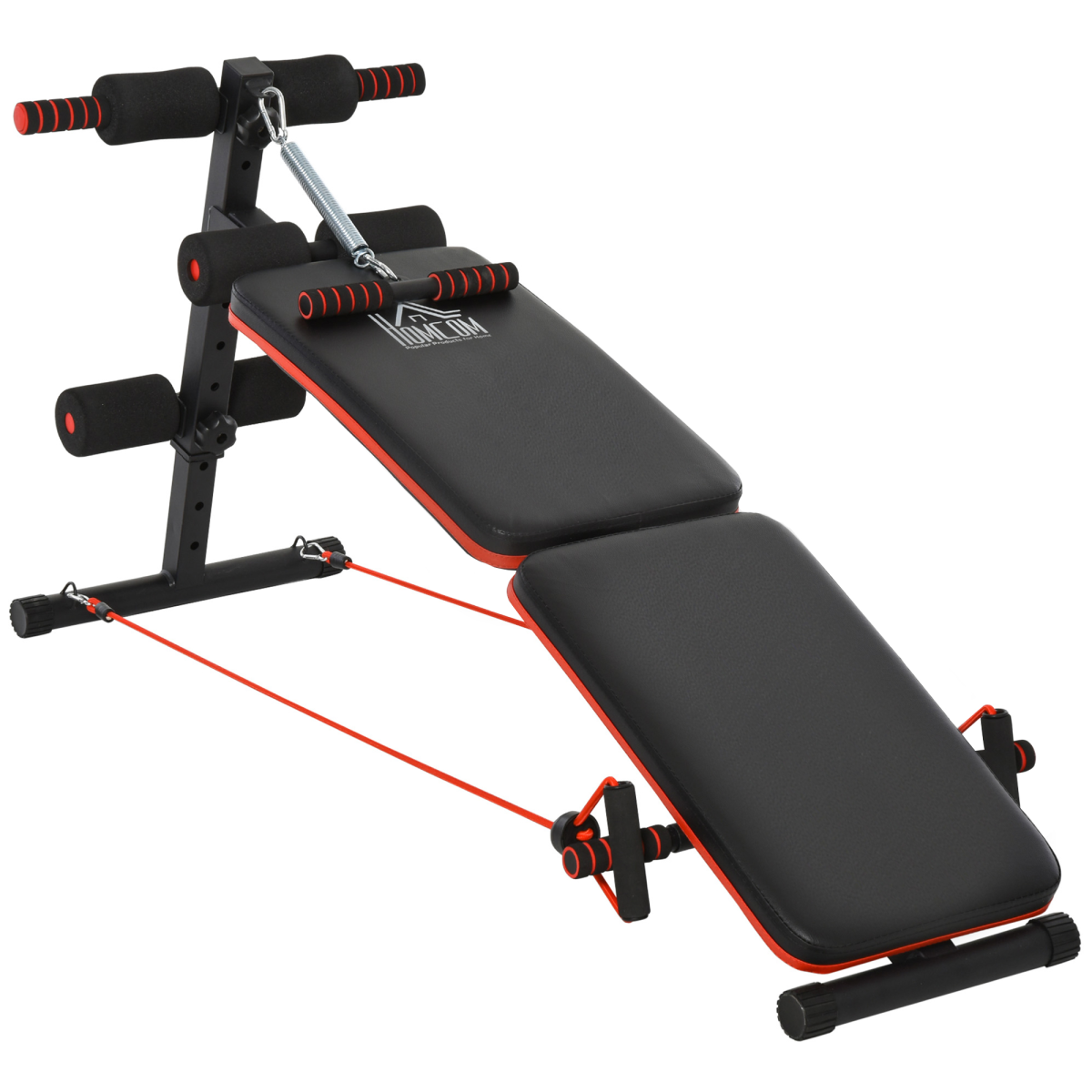 Foldable Sit Up Bench for Core Workouts, Home Gym, Black
