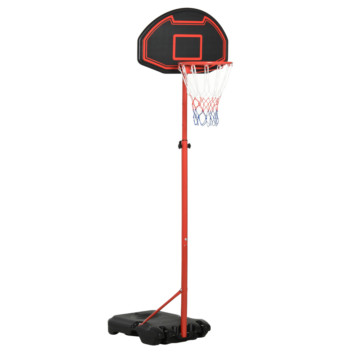Adjustable Kids Basketball Hoop & Backboard with Wheels, 193.5-248.5 cm