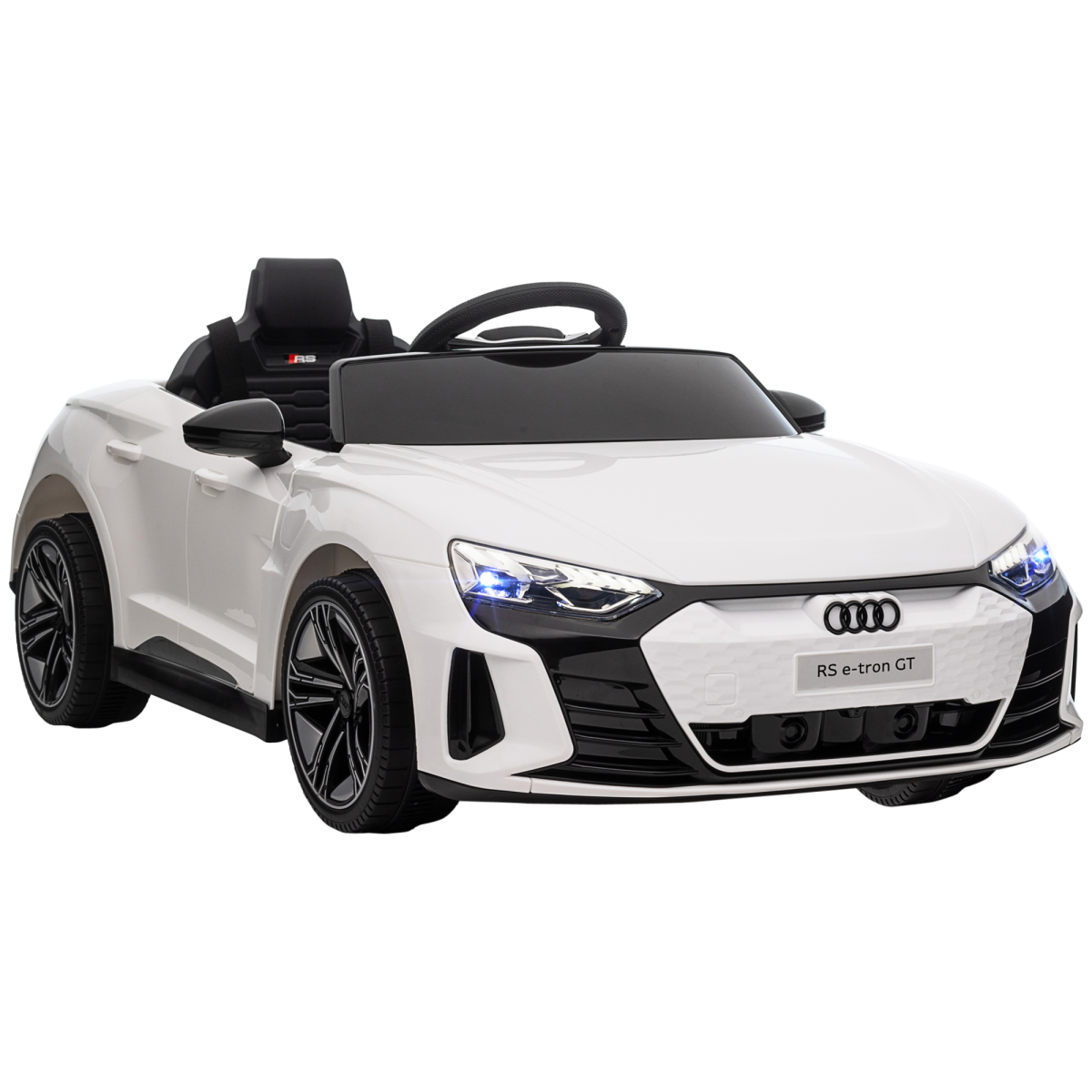Licensed Audi RS e-tron GT 12V Kids Ride-On Car with Remote, White
