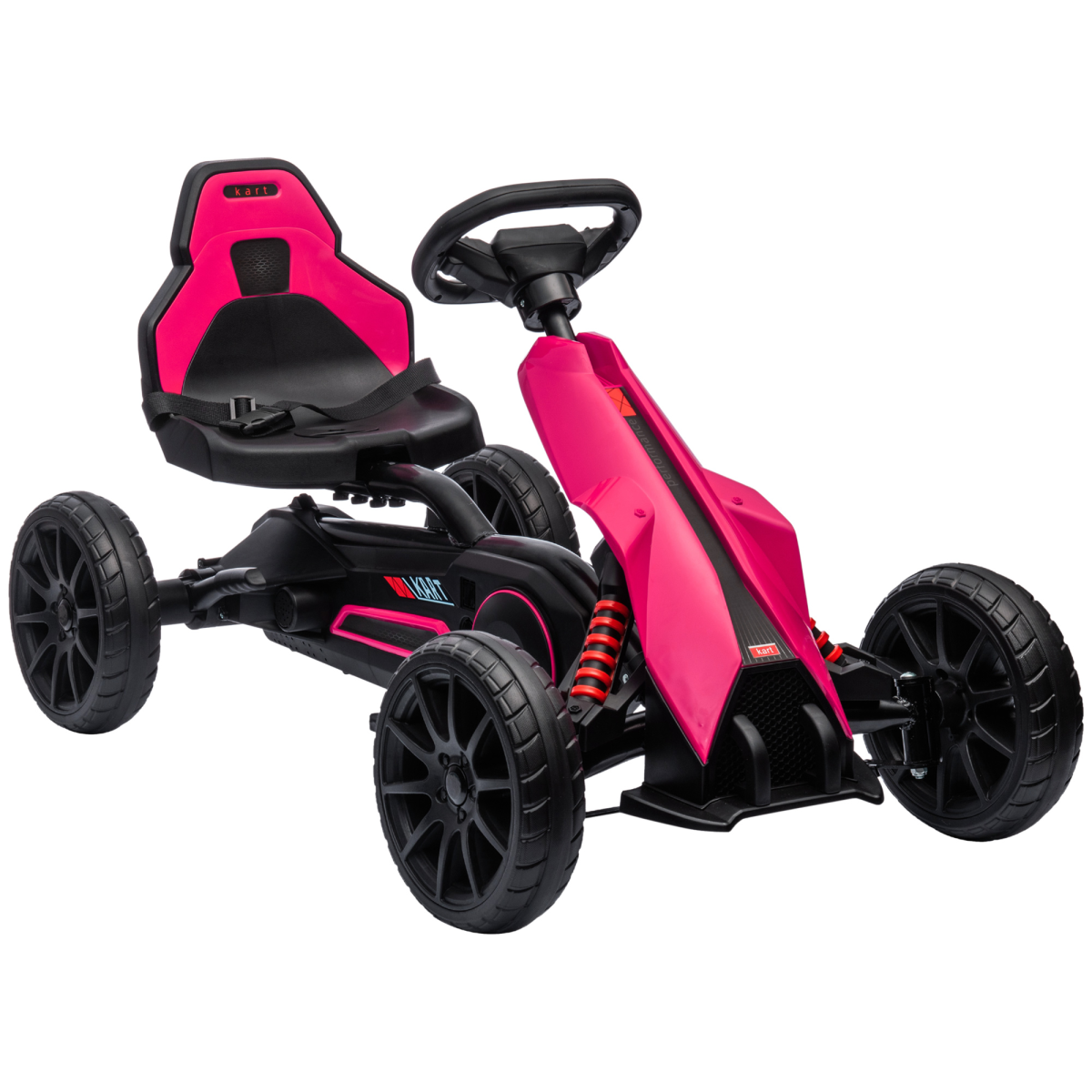 HOMCOM Kids Pedal Go Kart with Adjustable Seat & Handbrake