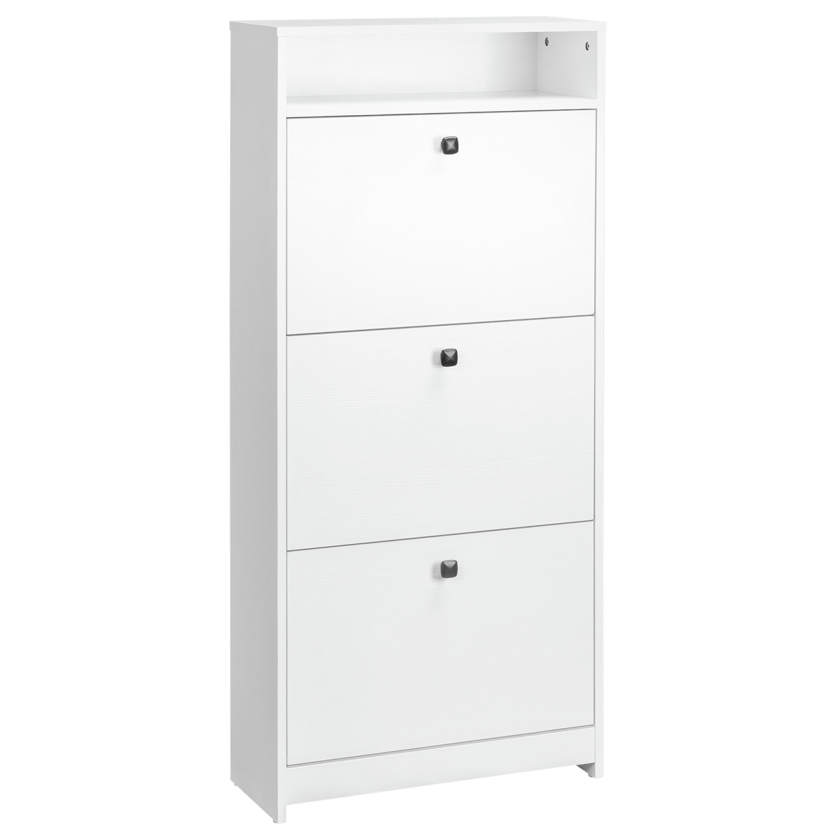 3-Drawer Shoe Storage Cabinet with Upper Shelf, Space-Saving Footwear Organiser, White