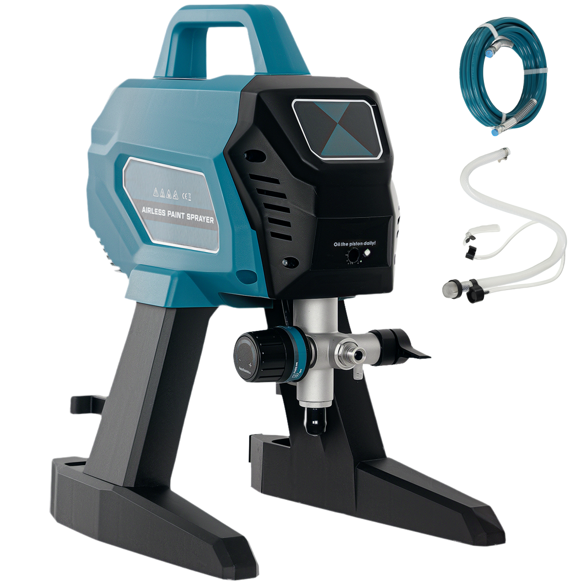 HOMCOM Airless Paint Sprayer, 200 Bar Wall Spray Gun for DIY