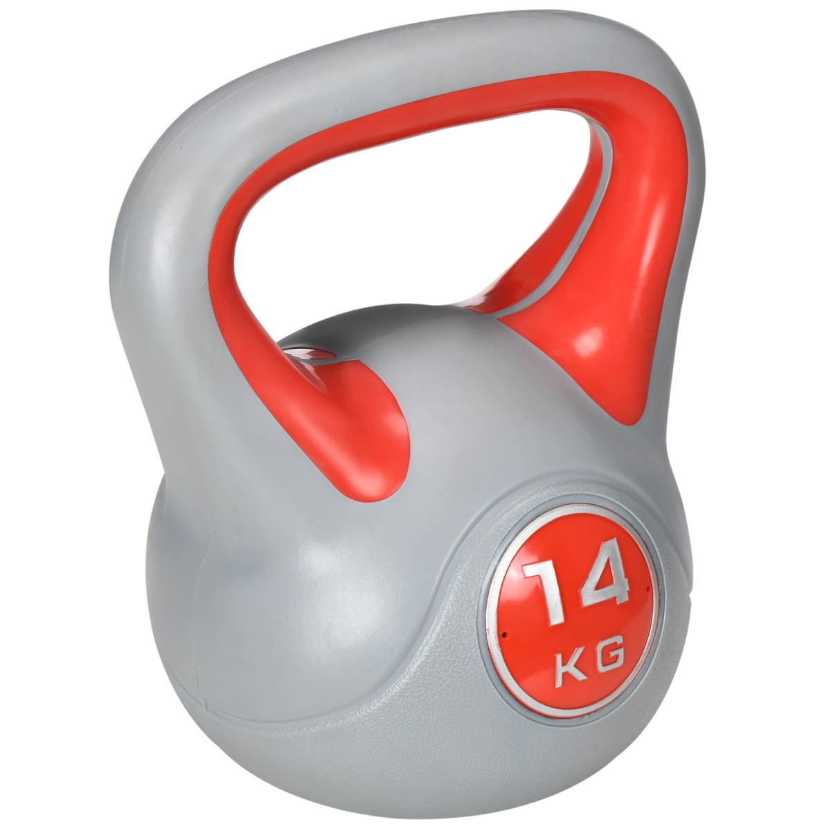 SPORTNOW 14kg Kettlebell with Handle for Home Gym, Red/Grey