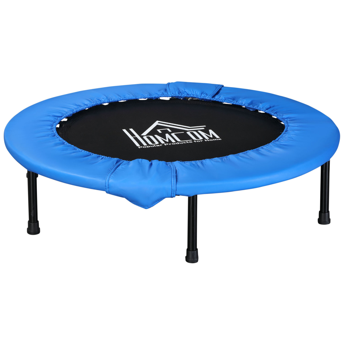 Foldable Mini Fitness Trampoline Rebounder, Blue, 100kg