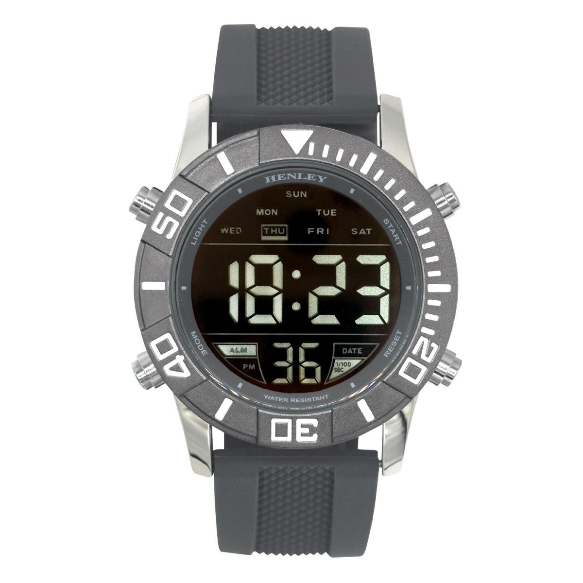 Henley Men's Digital Rubber Strap Watch HDG037.13