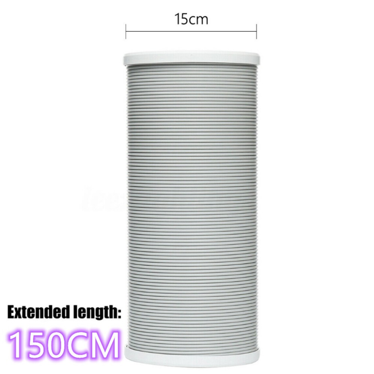 1.5m Flexible PVC Air Conditioner Exhaust Hose, 15cm Diameter, White