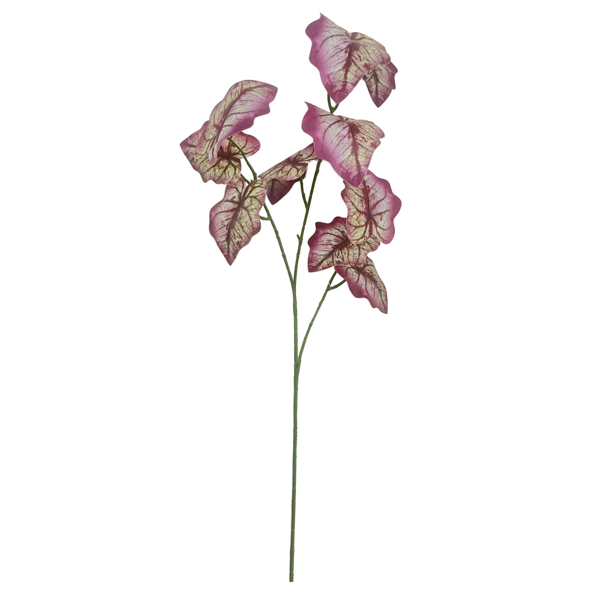 Leaf Pack of 6 x 85cm Artificial Purple Leaf Foliage with Wired Stem