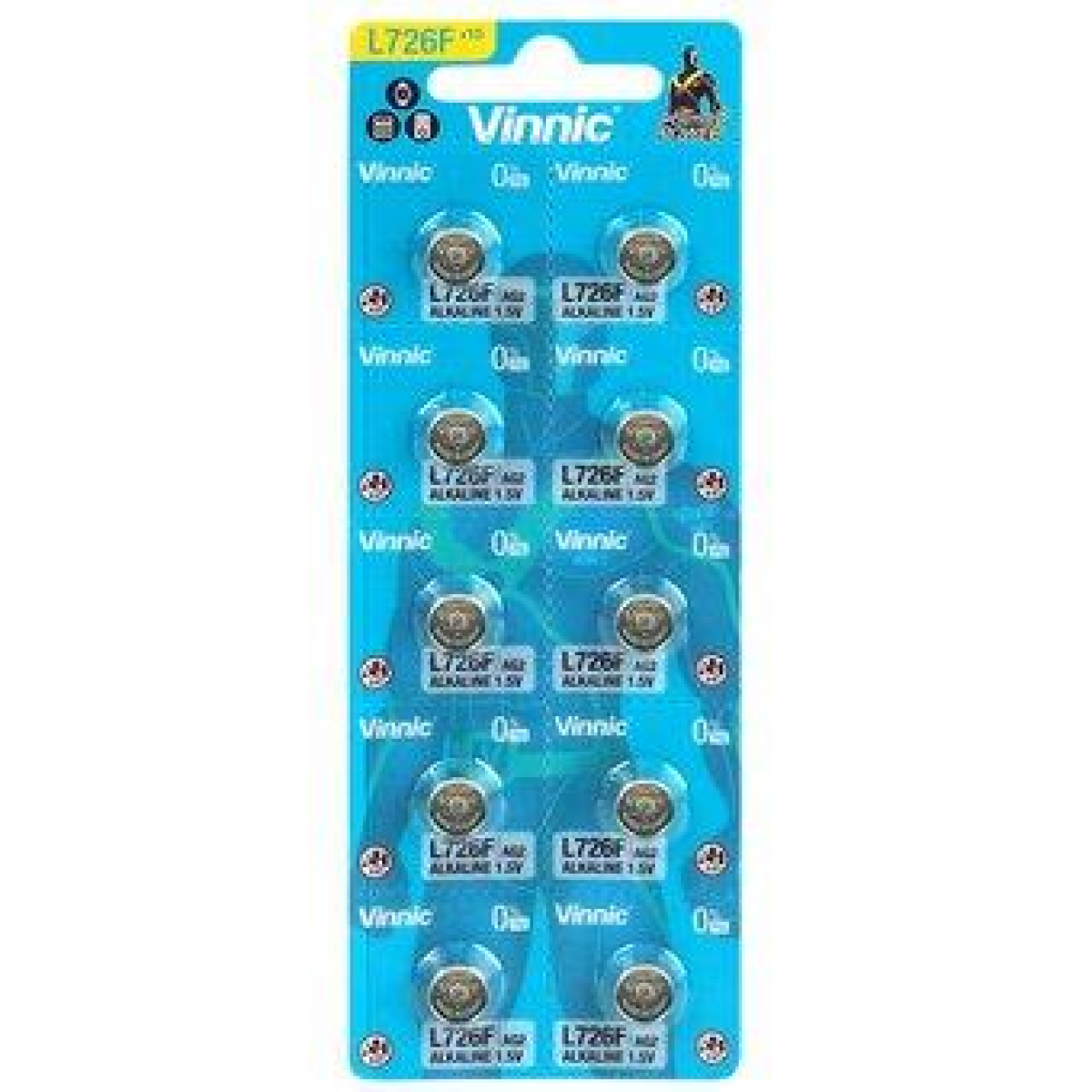 Vinnic L726 AG2 Alkaline Watch Battery 10 Pack 1.5V