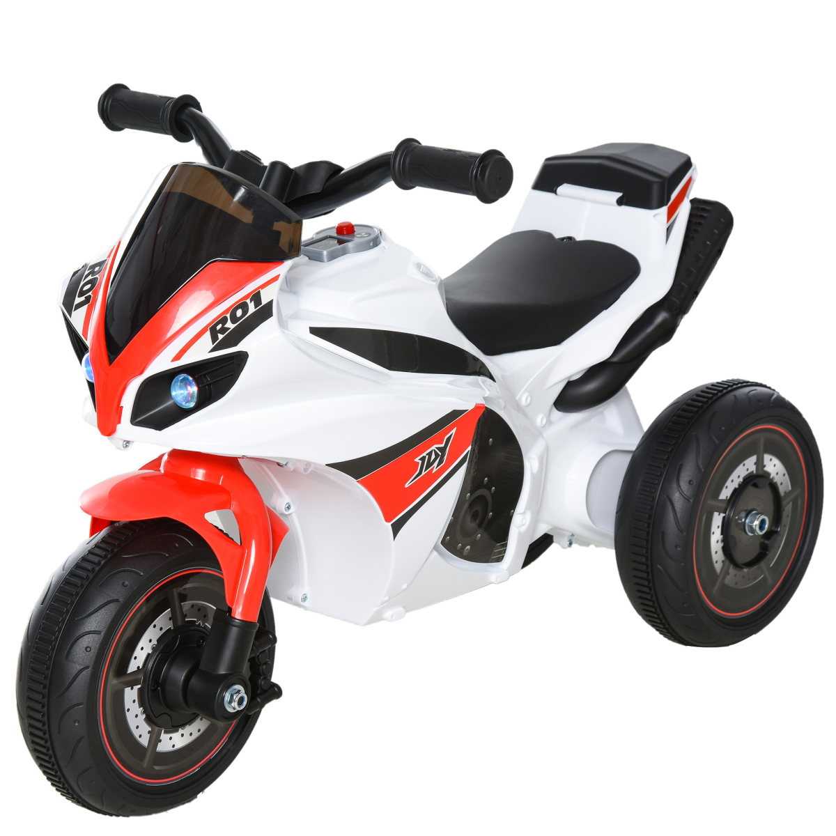 Kids Ride-On Police Bike 3-Wheel Ride-On with Music and Lights, 18-36 Months