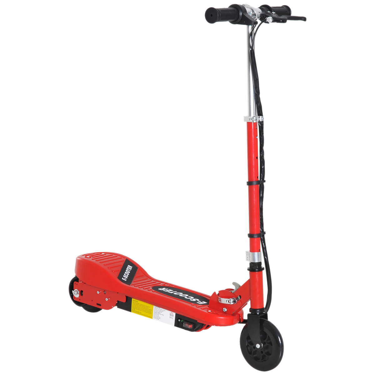 Folding Kids Electric Scooter for Ages 7-14, 2 x 12V Rechargeable Batteries, 12km/h Max Speed, 8-10km Range, Front Brake, Foldable Design
