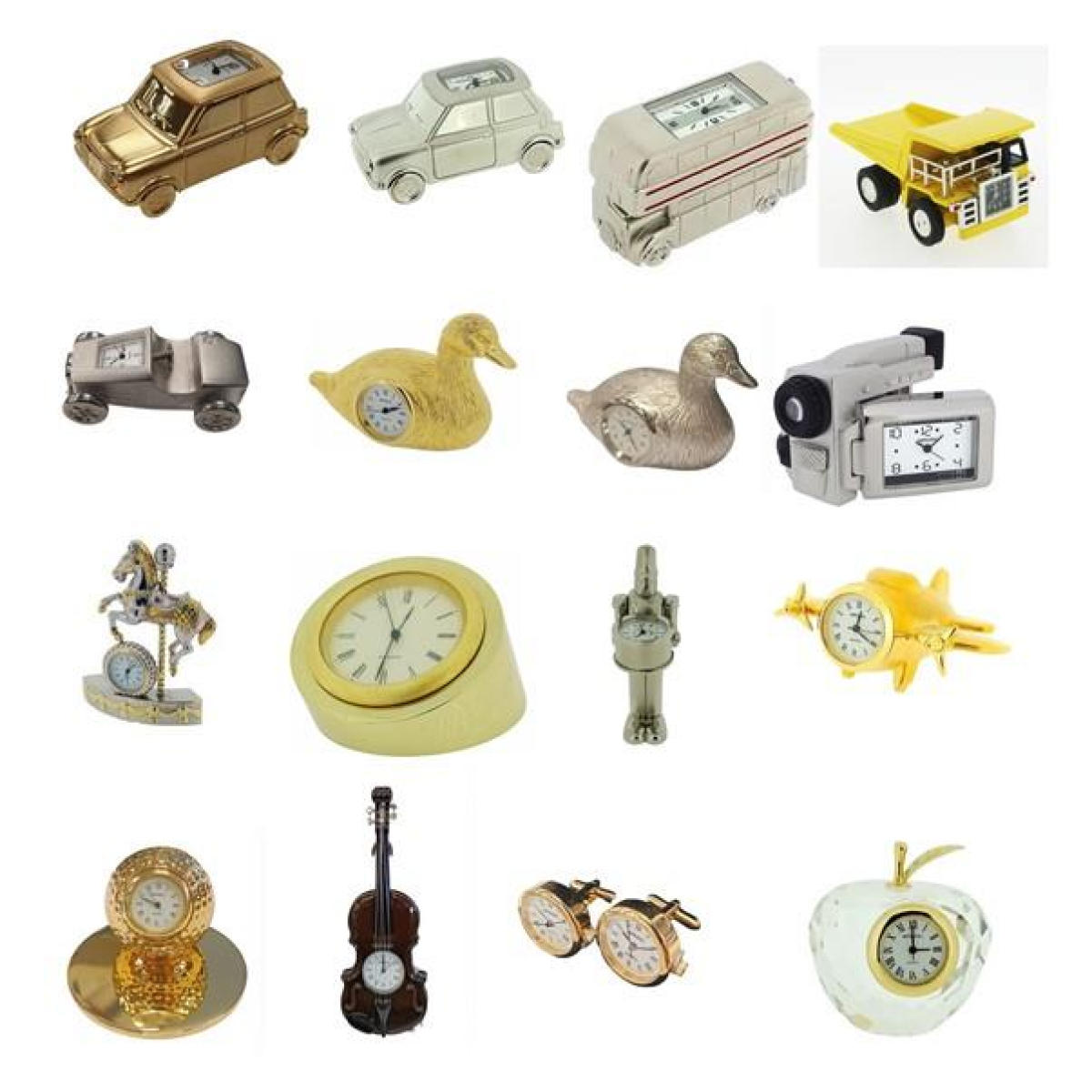 Vintage Miniature Clock with Quartz Movement