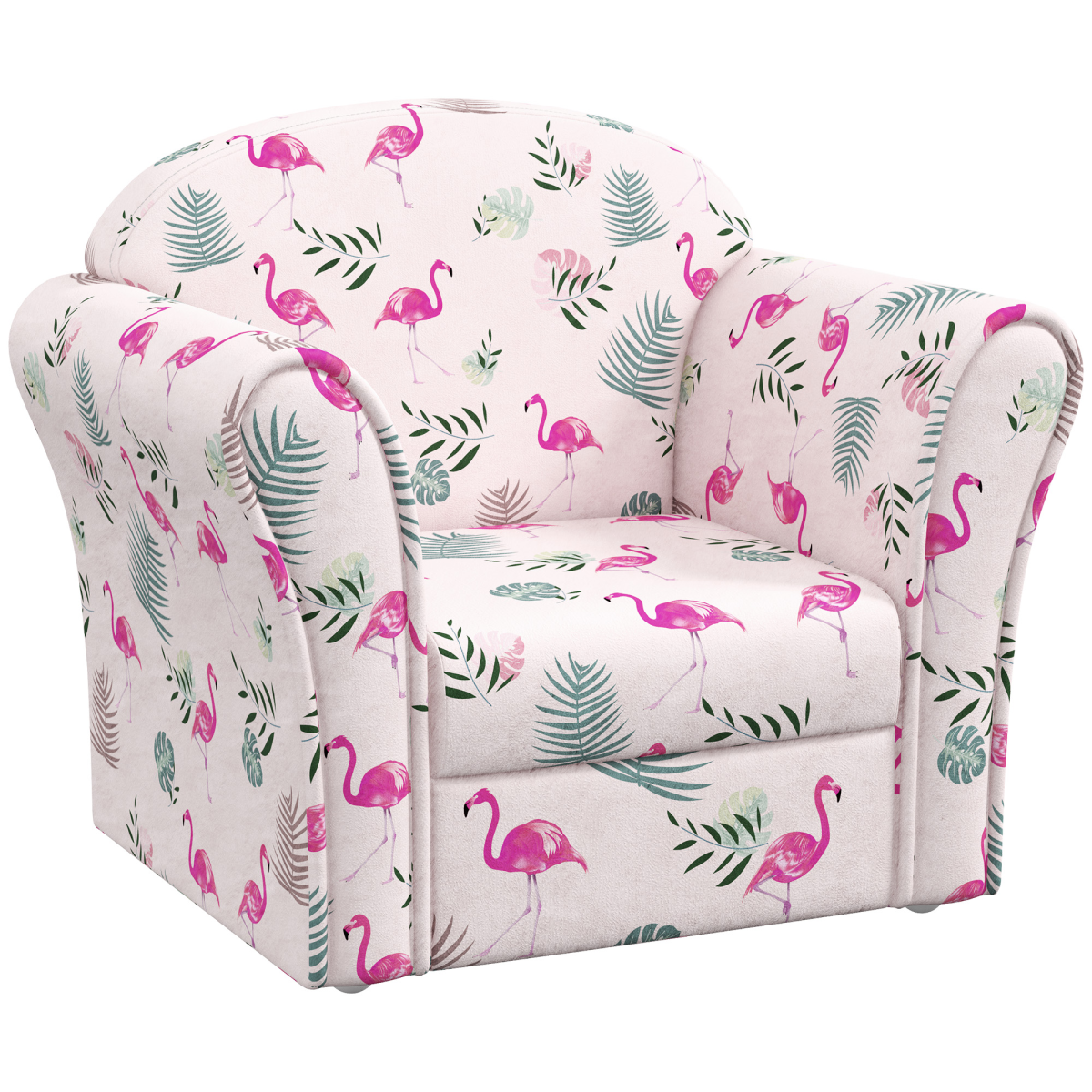 AIYAPLAY Flamingo Kids Sofa Chair, Pink, Soft Toddler Seat