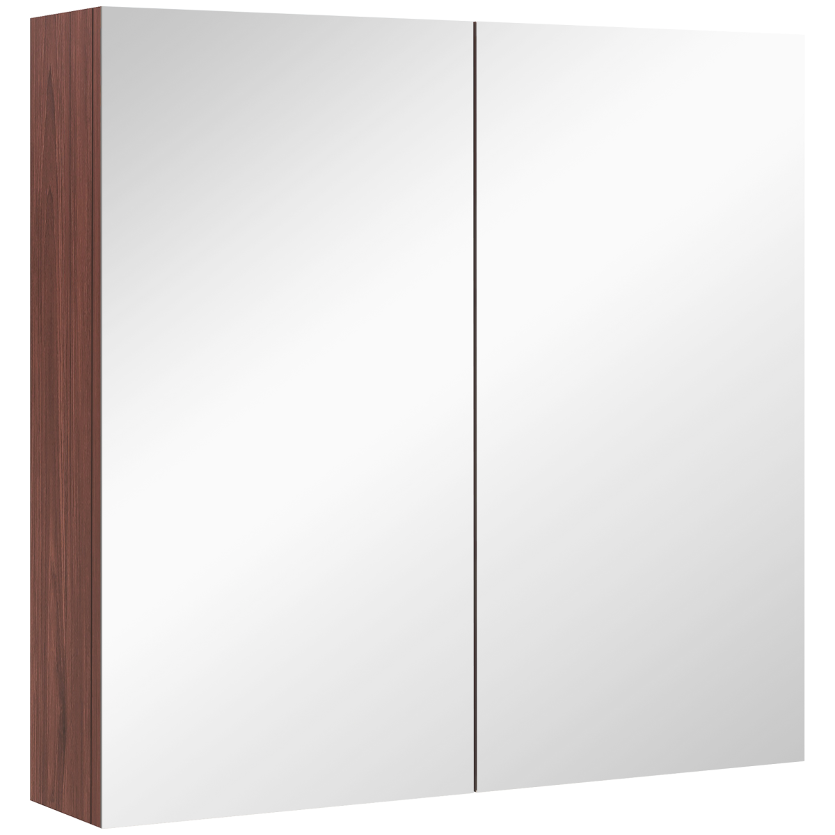 kleankin 63W x 60H cm Double Door Wall-Mount Bathroom Mirrored Medicine Cabinet