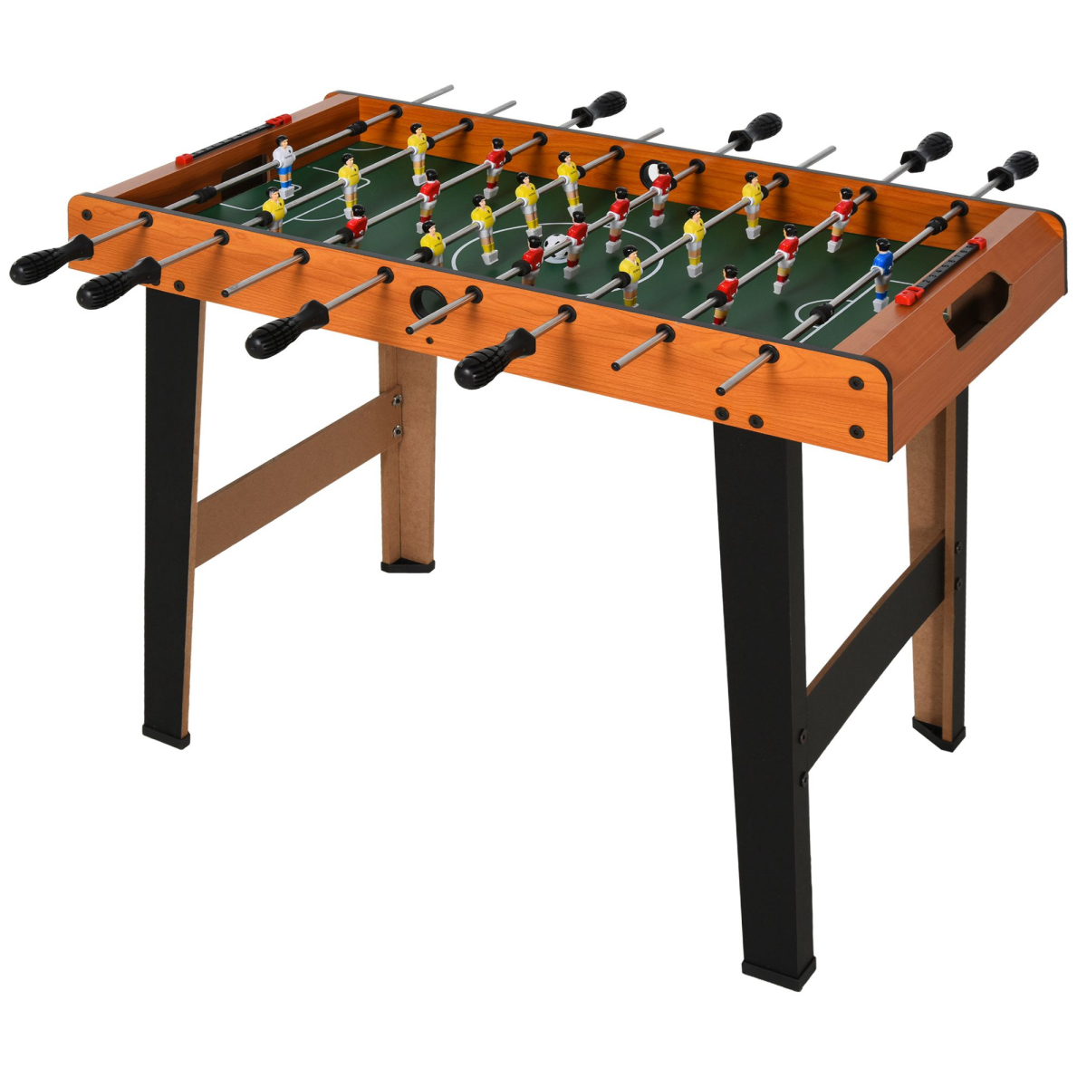 Wooden 84.5cm Foosball Table, 4-Player Football Game, 2 Balls