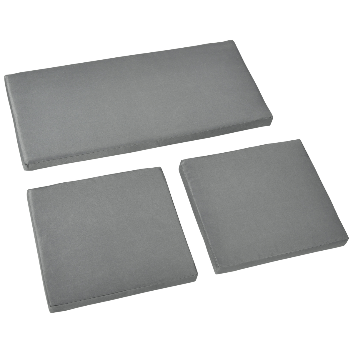 Outsunny 3 Piece Outdoor Replacement Cushion Set for Garden Furniture, 2 Single and 1 Double Seat Cushions
