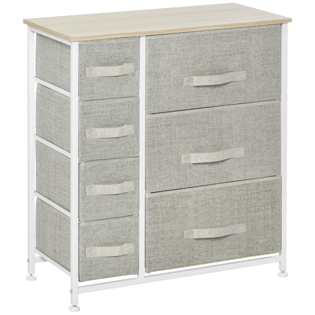 HOMCOM 7-Drawer Storage Cabinet Organizer with Adjustable Feet
