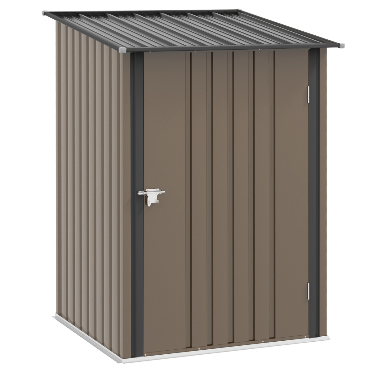 Outsunny 3.3ft x 3.4ft Steel Outdoor Storage Shed with Lockable Door
