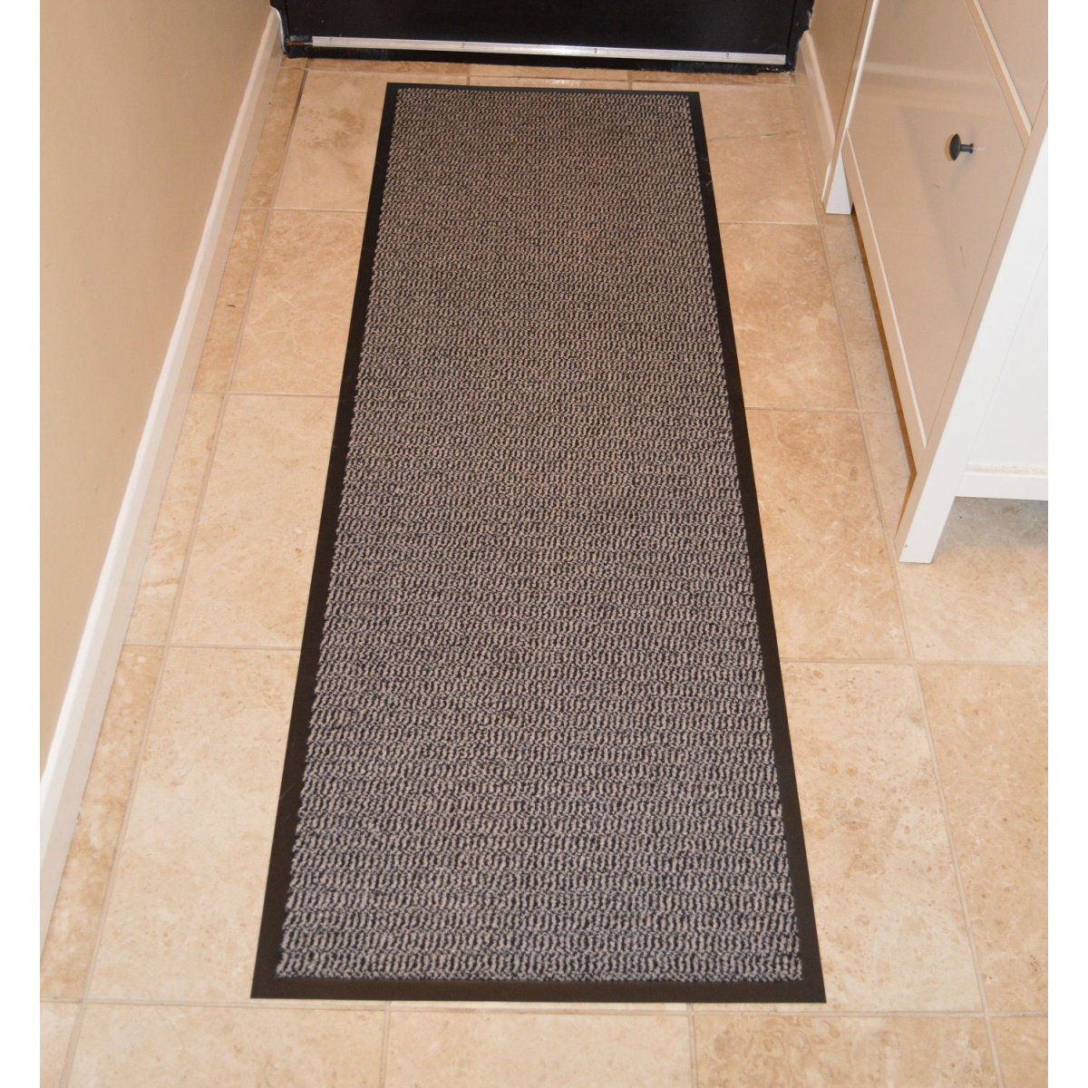 Brown Barrier Dirt Trapping Entrance Mat 90 x 150cm with Non-Slip Nitrile Rubber Backing