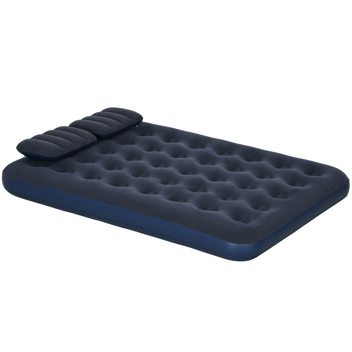 Outsunny Queen Inflatable Mattress with Hand Pump and Pillows
