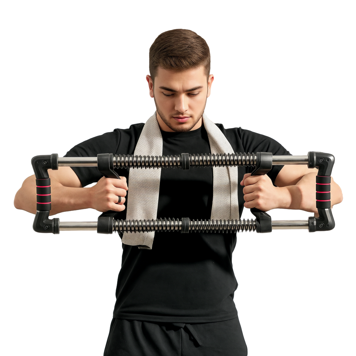 SPORTNOW Adjustable Chest Expander, 10-50kg, Stainless Steel