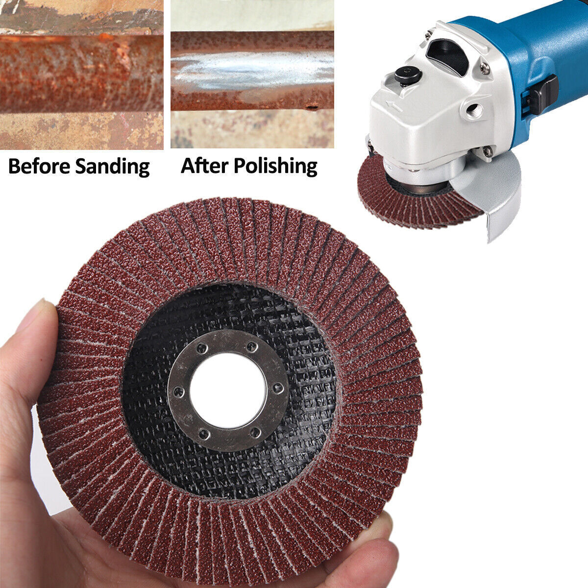 15 Pack 115mm 60 Grit Zirconia Abrasive Discs for Angle Grinders