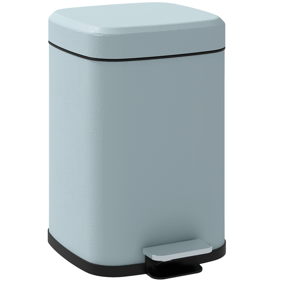PawHut 12L Metal Pedal Bin with Soft-Close Lid, Light Green