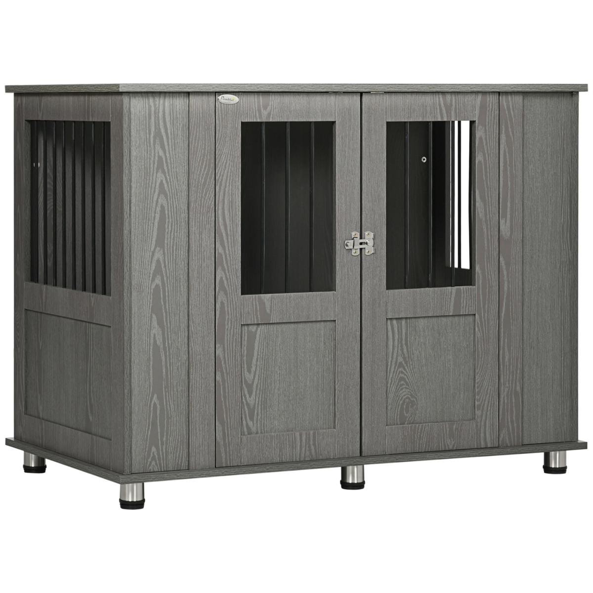 PawHut Extra Large Dog Crate End Table, Grey, Indoor