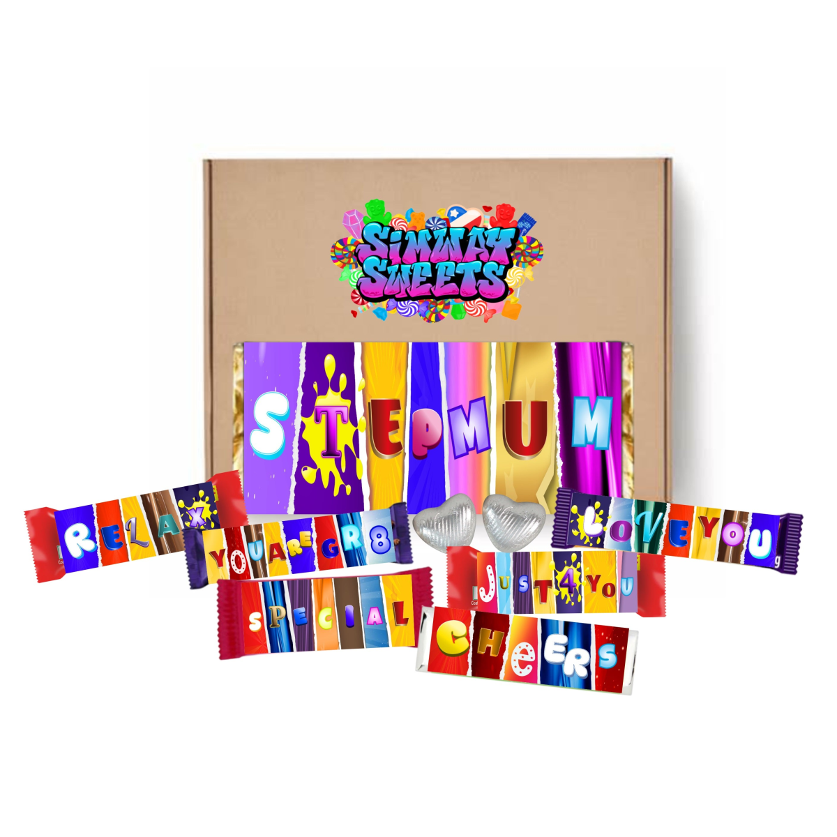 Mother’s Day Step Mum Gift Box Chocolate Bars & Novelty Wrapper Selection