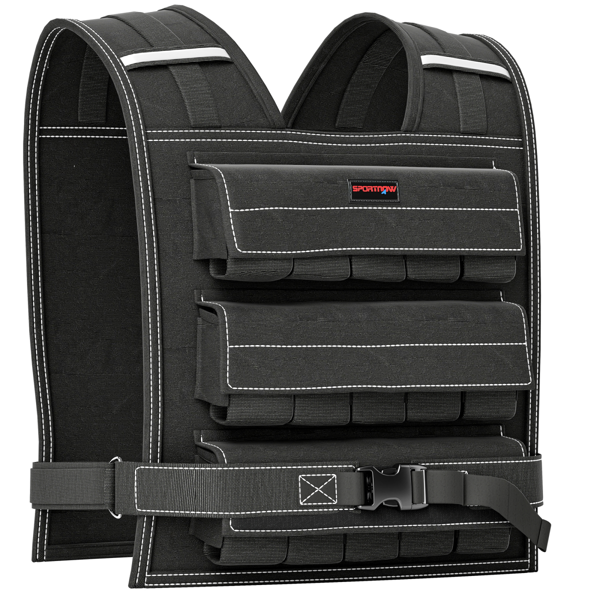 SPORTNOW 30kg Adjustable Weighted Vest with 30 Removable Weights