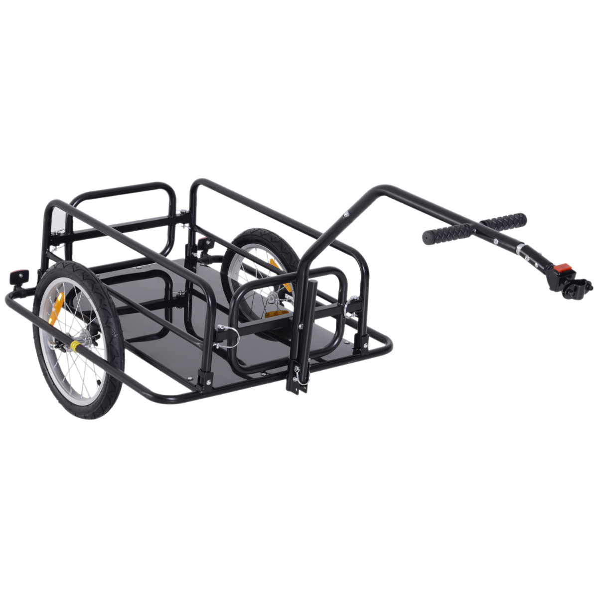 Folding Bicycle Cargo Trailer with Hitch, 40kg Capacity