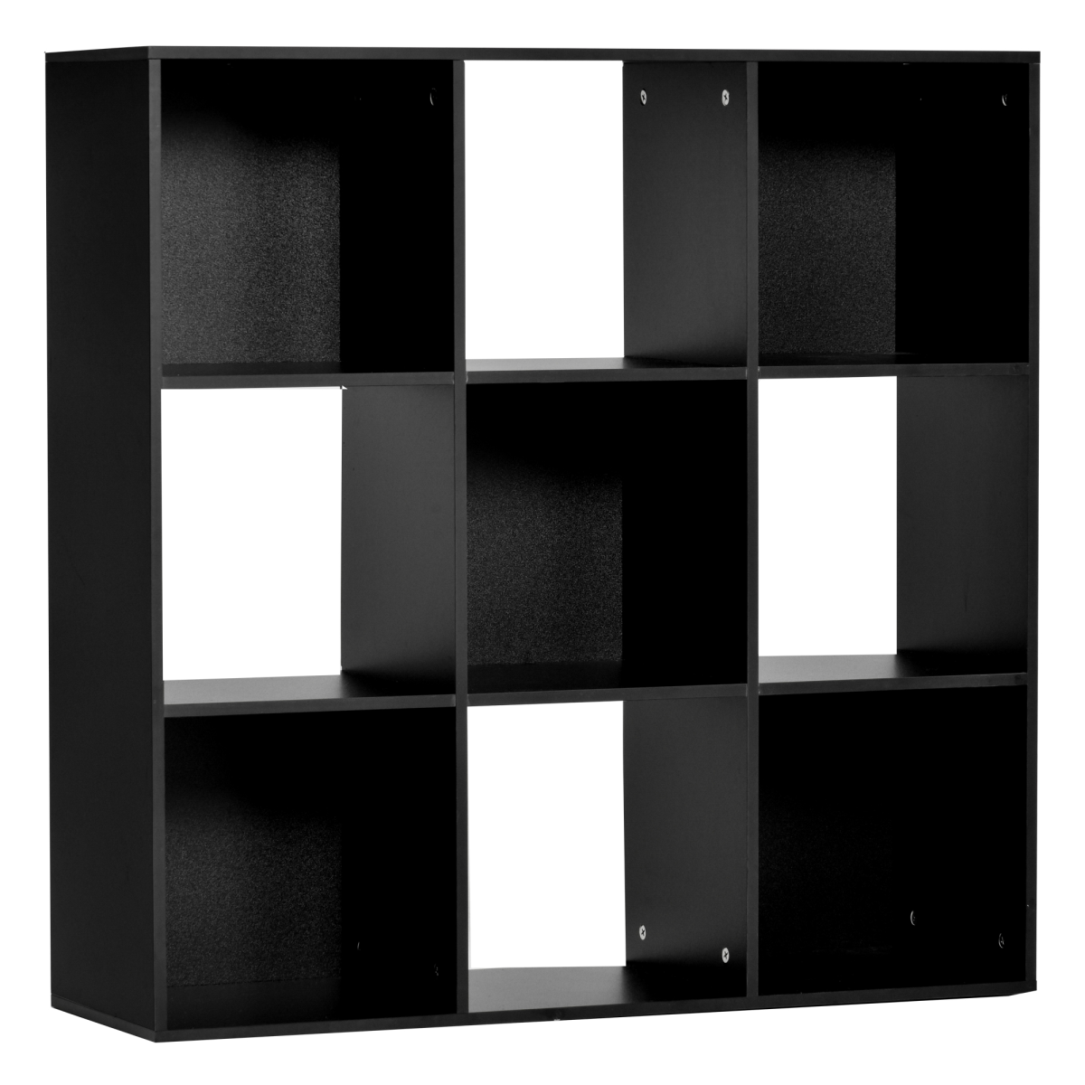 9 Cube Particle Board Storage Cabinet Bookcase Bookshelf for Home Office, Black