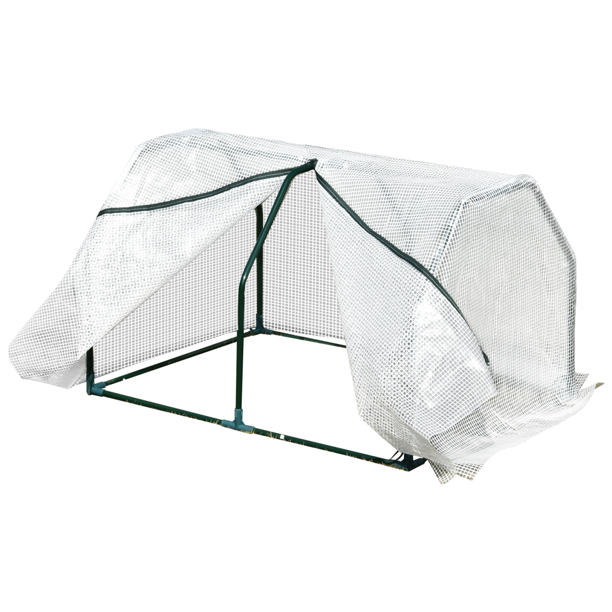 Outsunny 99x71x60cm Mini Greenhouse with PVC Cover, Steel Frame, White