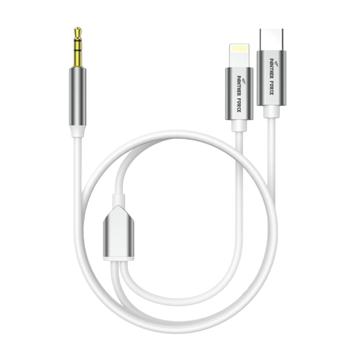 Panther Force 1M AUX Cable for Type-C and Apple Devices