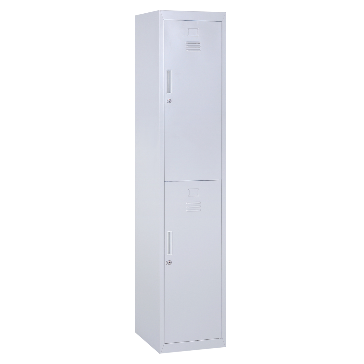 1.8m Lockable Office Storage Cabinet, Cold Rolled Steel Locker with Shelves, 180cm Storage Cabinet