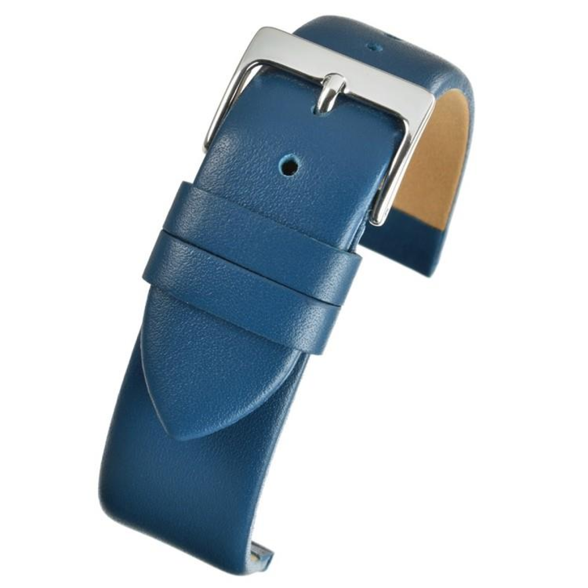 Blue 14mm Smooth Calf Leather Watch Strap