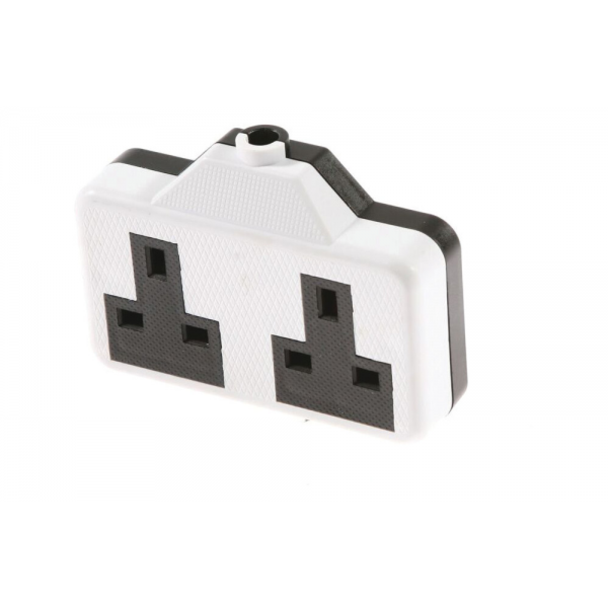 Pifco 13A Double Extension Socket, Heavy Duty, White and Black, PIF2015