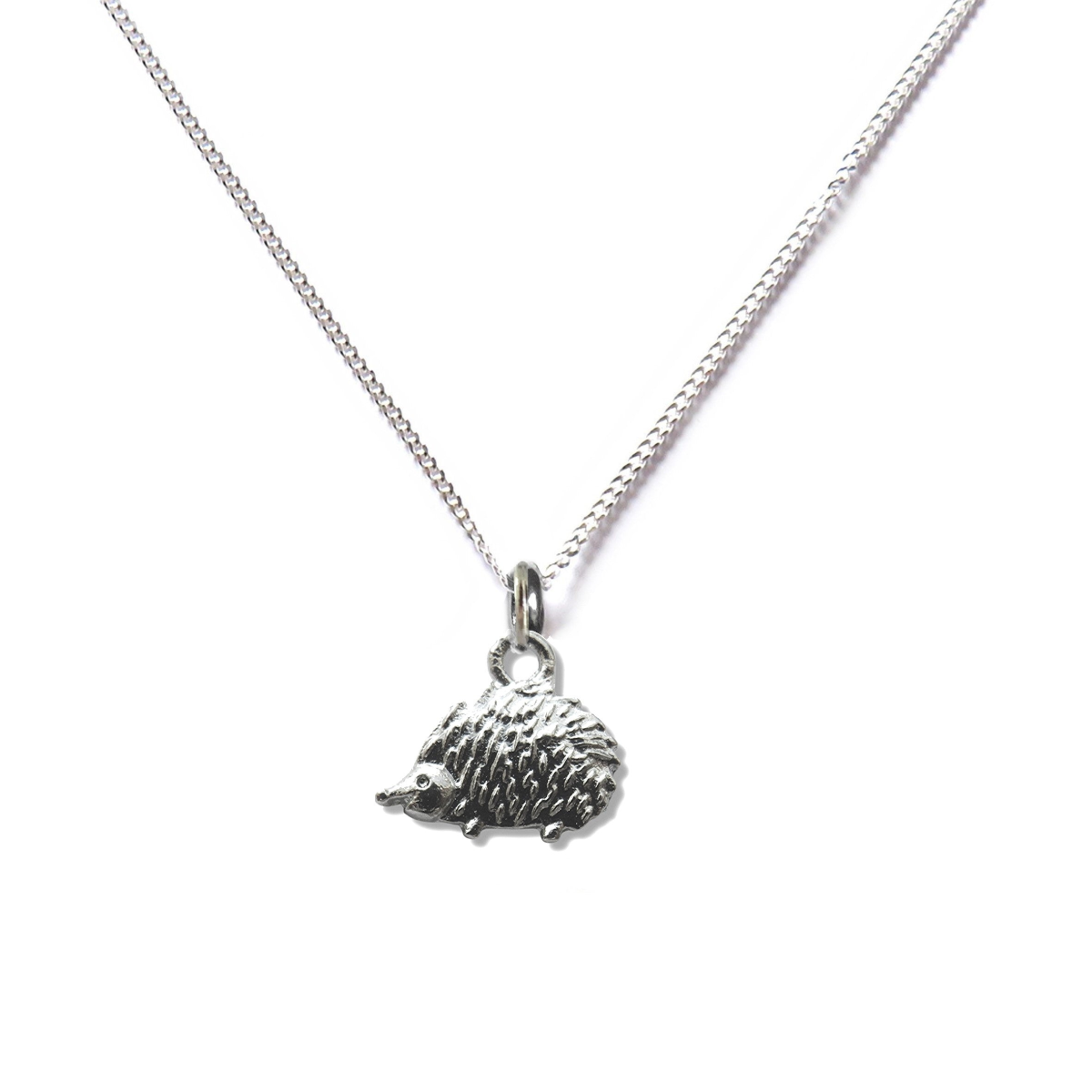 Sterling Silver Hedgehog Charm Necklace