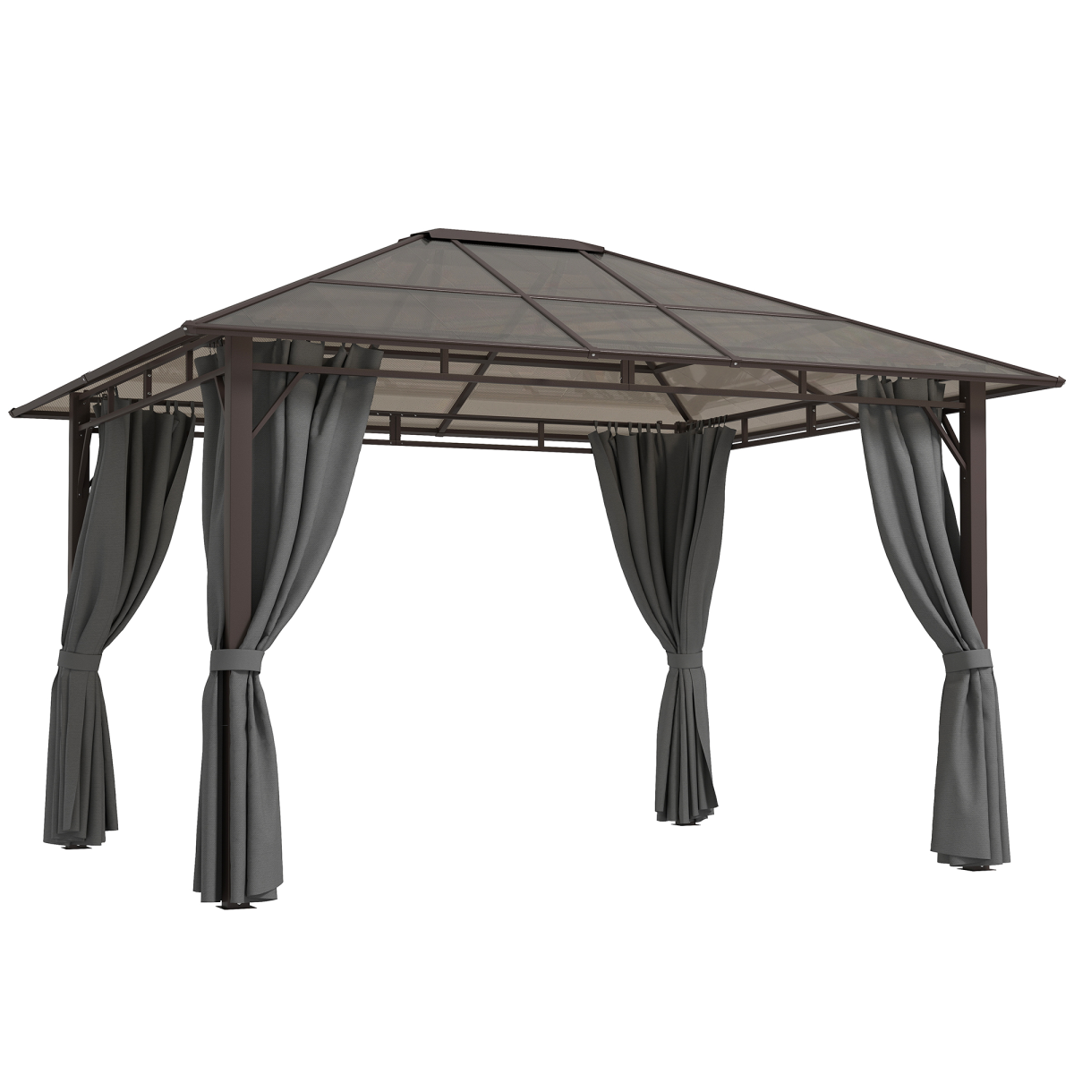 Outsunny 3.6 x 3 m Hardtop Gazebo with Polycarbonate Roof