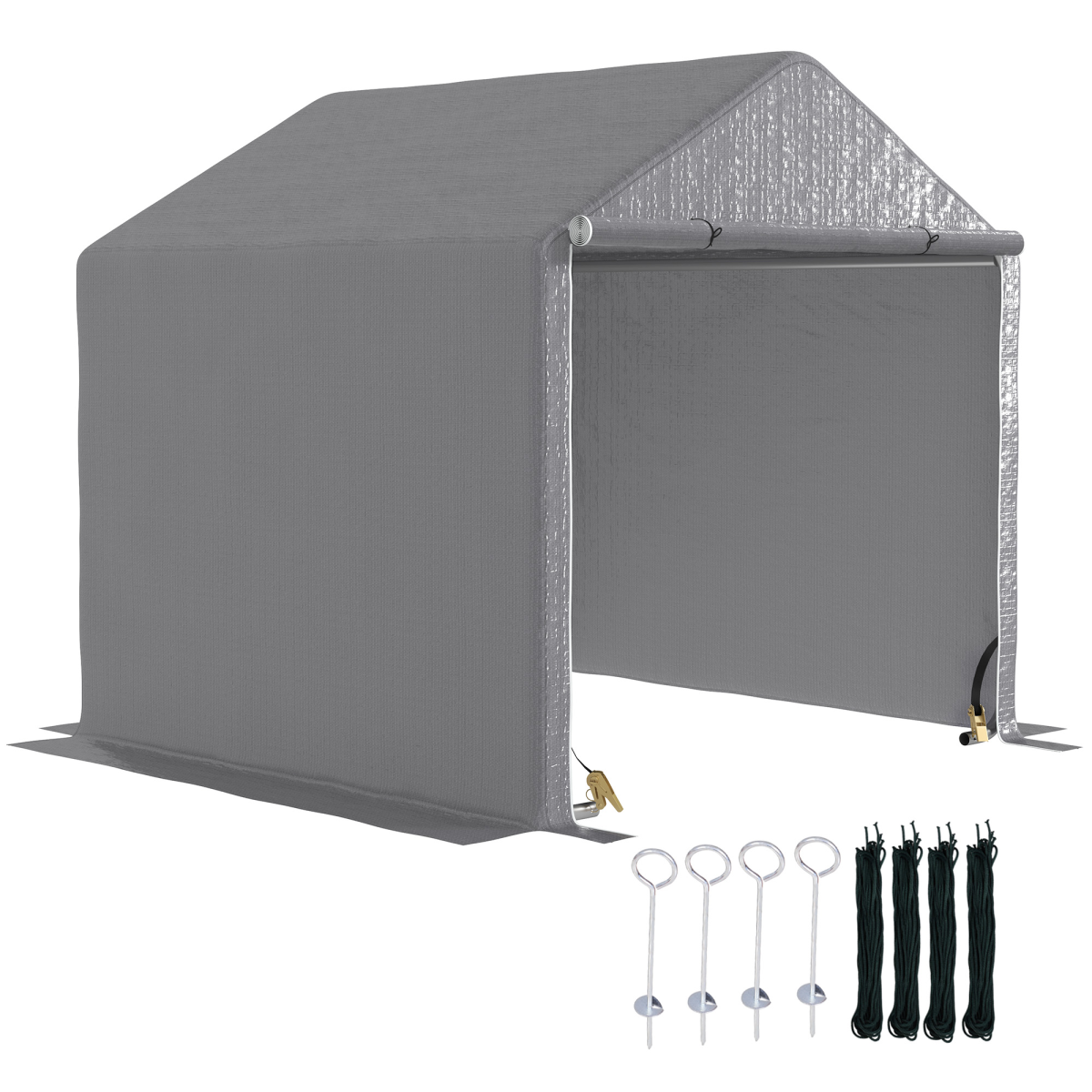 Outsunny Grey Temporary Storage Tent, Waterproof Steel Frame
