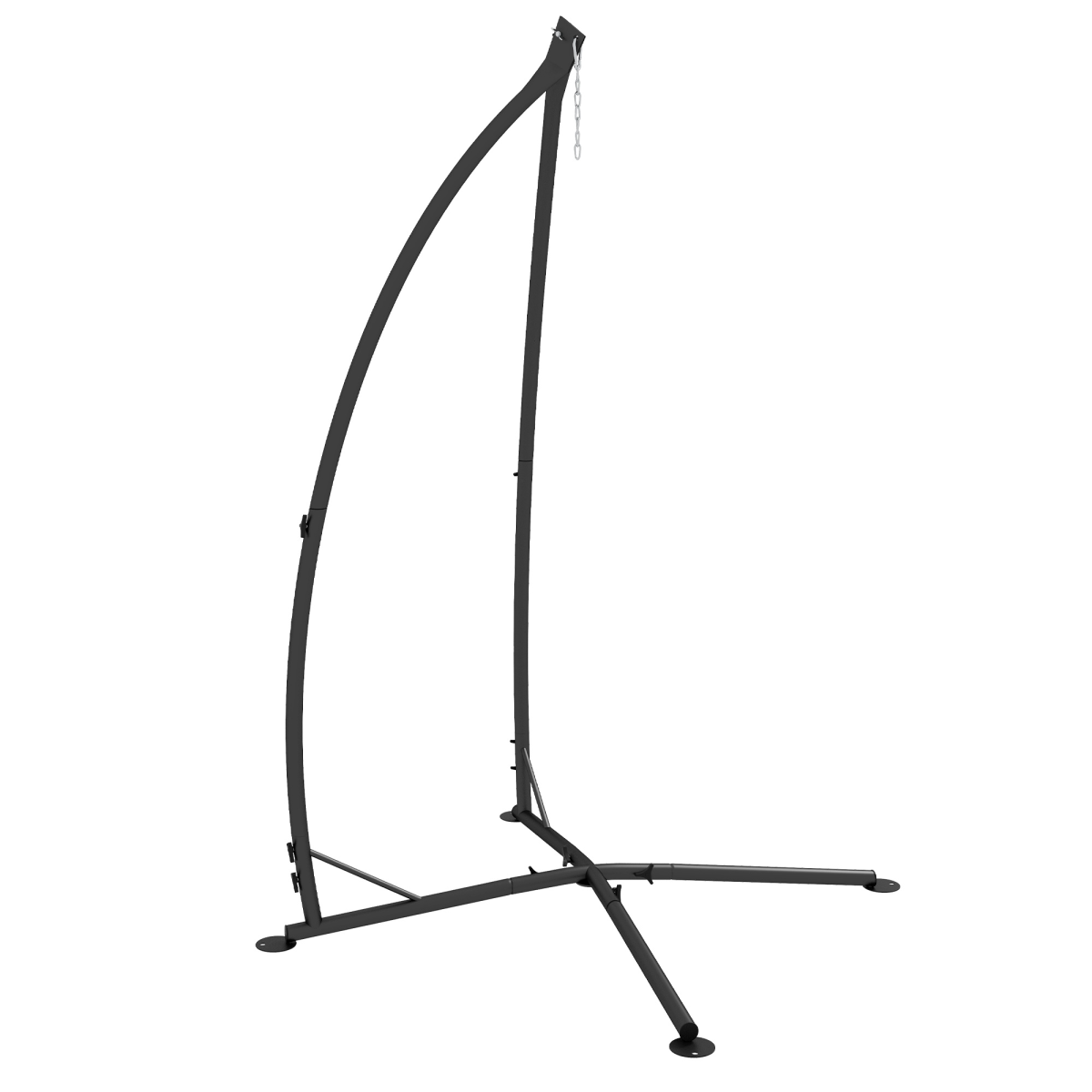 Outsunny Steel Hammock Chair Stand with Chain, Black