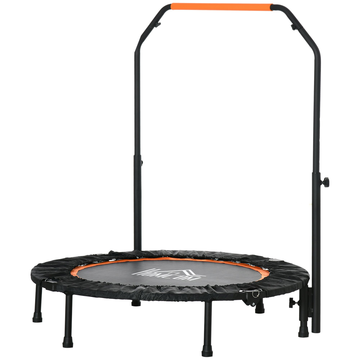 40in Foldable Mini Fitness Trampoline Rebounder with Adjustable Foam Handle