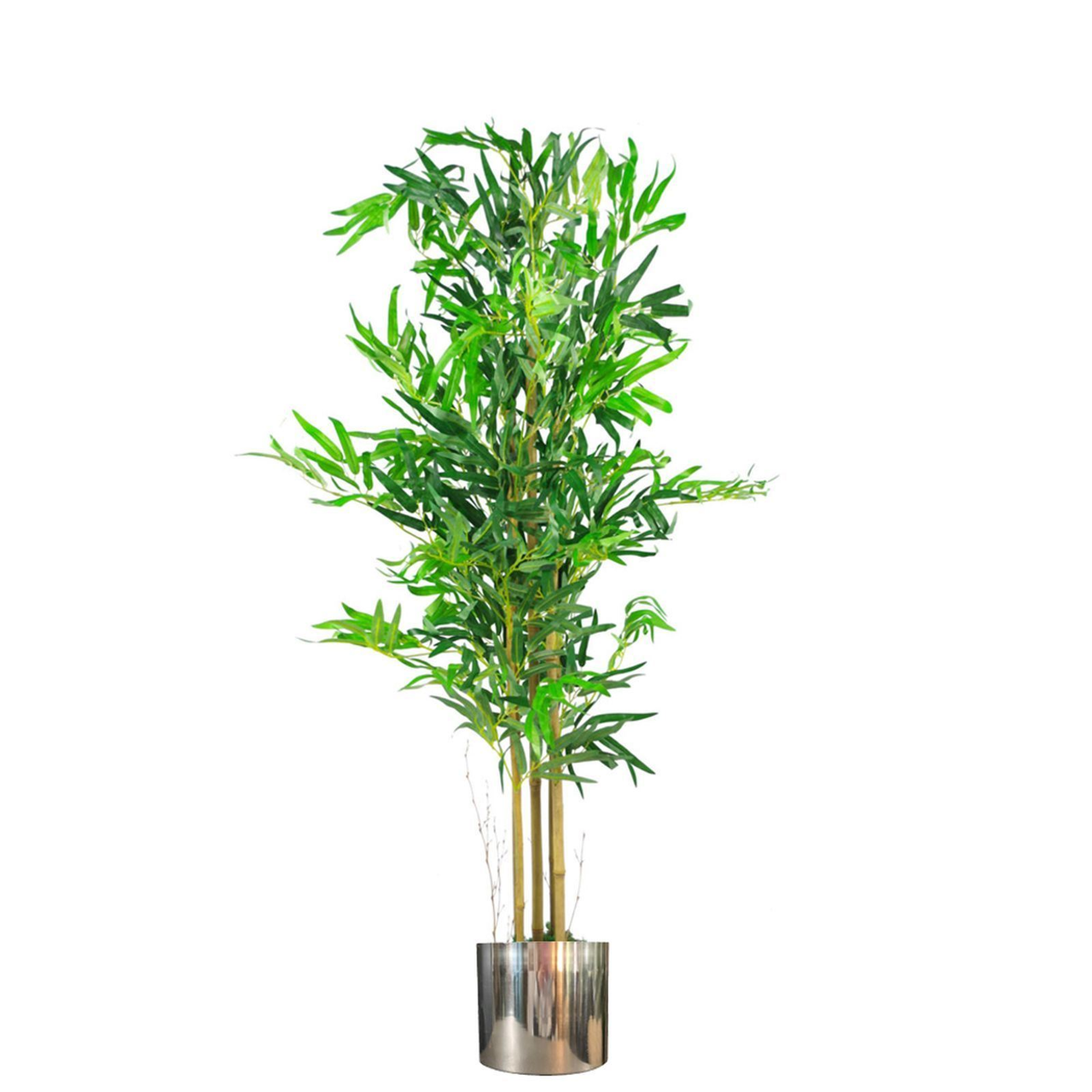120cm (4ft) Natural Look Artificial Bamboo Tree with Metal Planter
