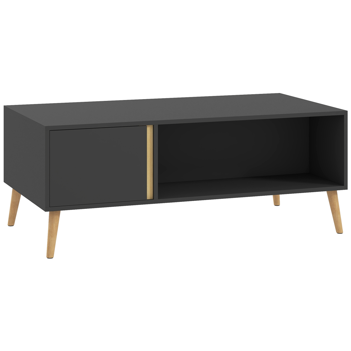 Coffee Table Modern Centre Table with Storage Rectangular Side Table Grey
